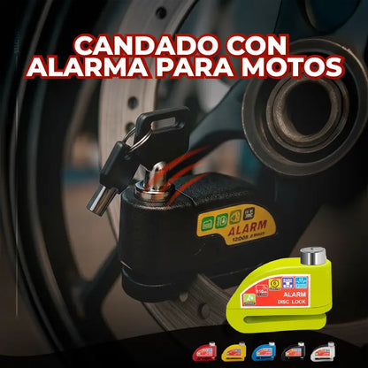CANDADO PARA MOTOS | Protección con alarma integrada, Tu moto segura en segundos🔐