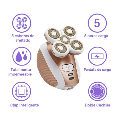 Afeitadora Eléctrica Recargable 4D | Afeitado Preciso y Sin Irritaciones🫧