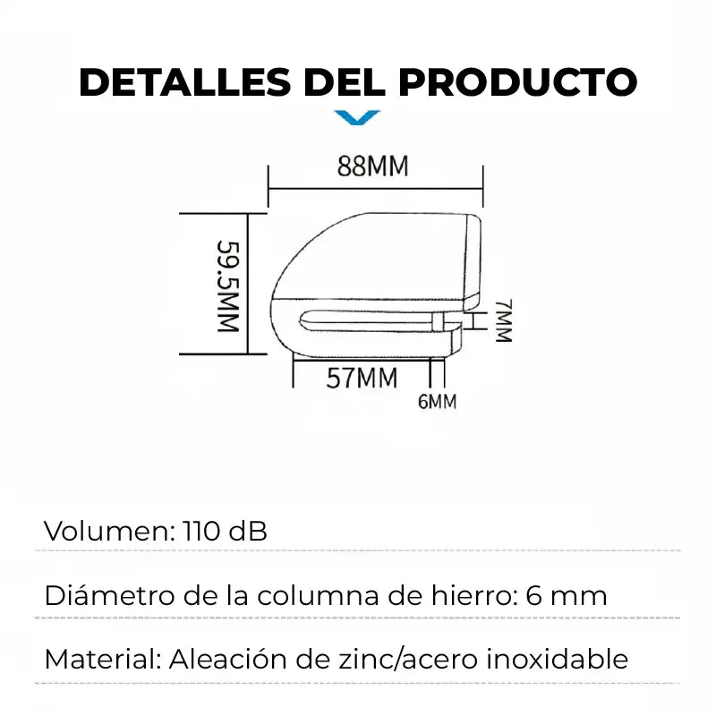 CANDADO PARA MOTOS | Protección con alarma integrada, Tu moto segura en segundos🔐