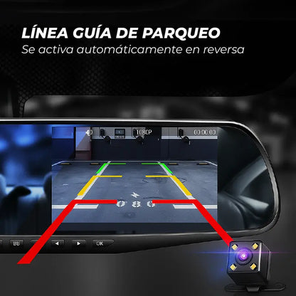 Cámara Retrovisor DVR 4.3” — Doble Cámara, Doble Protección, Máxima Tranquilidad📹
