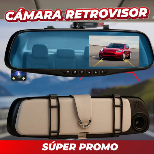 Cámara Retrovisor DVR 4.3” — Doble Cámara, Doble Protección, Máxima Tranquilidad📹