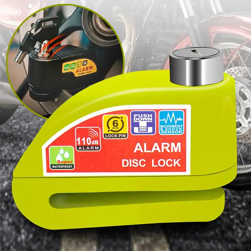 CANDADO PARA MOTOS | Protección con alarma integrada, Tu moto segura en segundos🔐